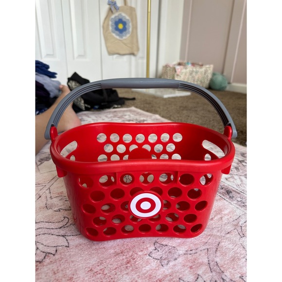 Target Other - Target Bullseye Mini Shopping Basket Toy Red Jakks Pacific Miniature Pretend